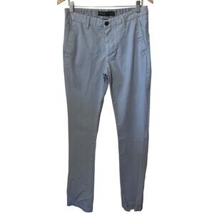 Zara Pants Basic Collection Preppy Blue Cotton Chino Straight Leg Golf Casual 30
